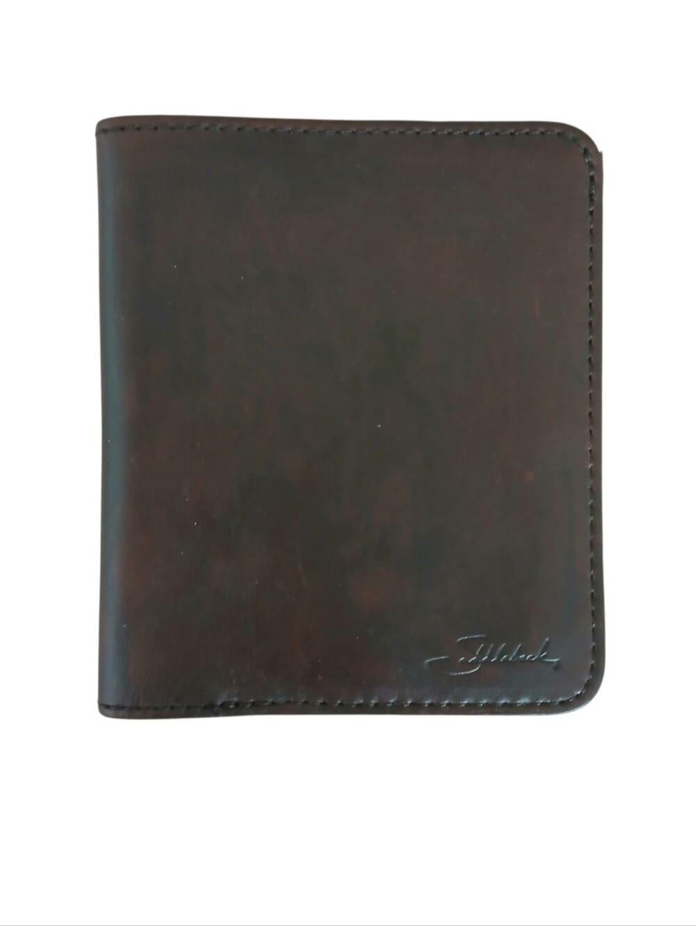Saddleback Leather Company Rugged Bifold Wallet Dark Brown Heavy Stitch Logo